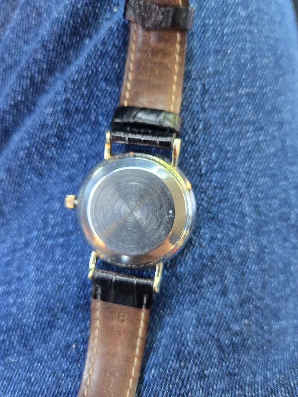 Longines Admiral 5 Star Automatic 14k Gold Bezel Watch Works